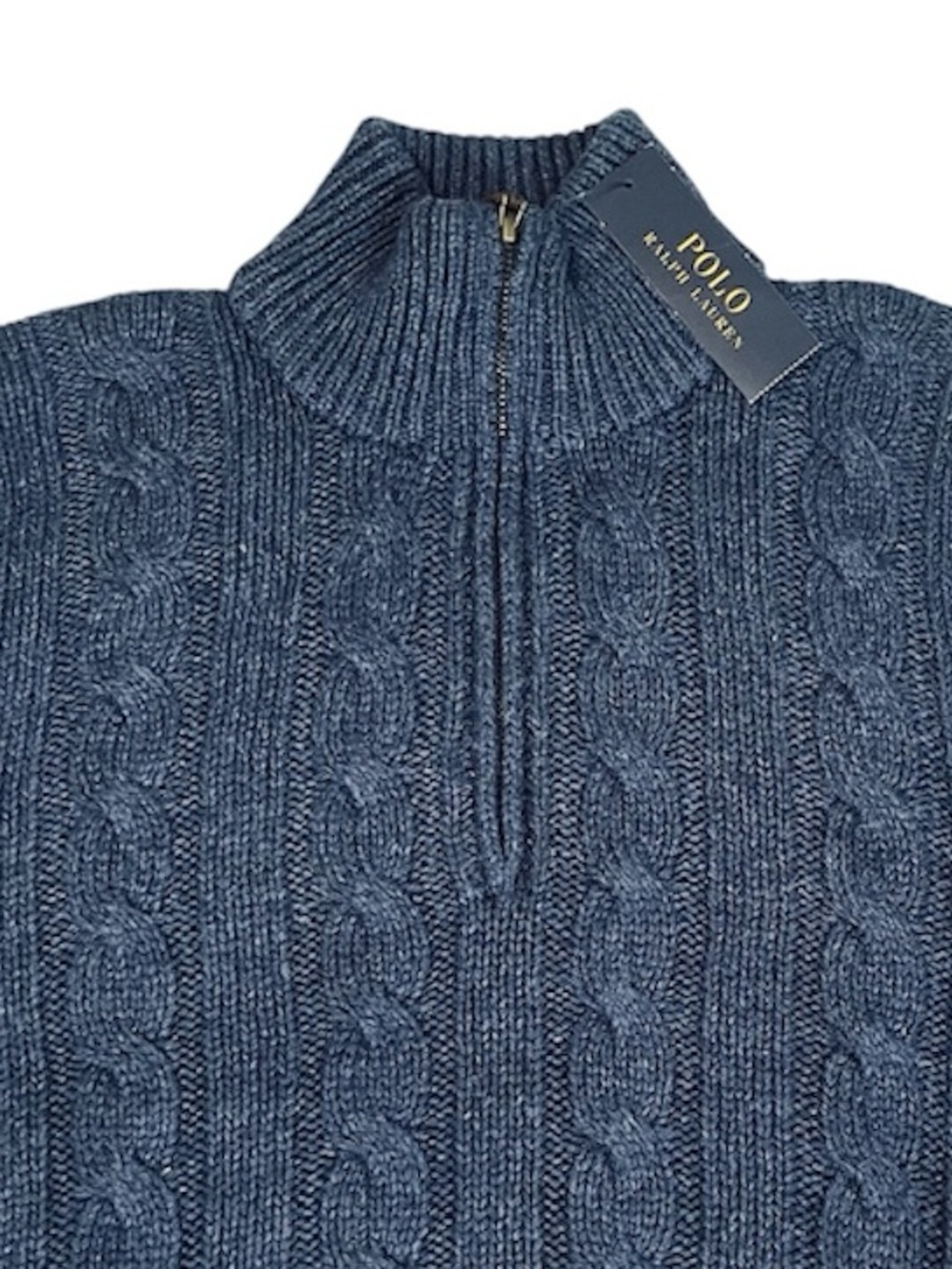 Polo Ralph Lauren Silk Cable Knit Half-Zip Sweater - NWT - Picture 3 of 7